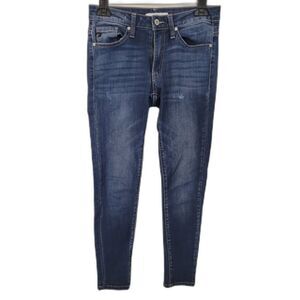 KanCan Blue Skinny Mid Rise Dark Wash Stretch Denim Jeans KC7095D